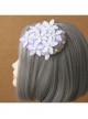 Fashion Casual Sweet Elegant Performance White Flower Pearl Female Purple Top Hat Hairpin