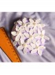 Fashion Casual Sweet Elegant Performance White Flower Pearl Female Purple Top Hat Hairpin