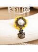 Retro Fashion Christmas Little Snowman Yellow Flowers White Pearl Female Cloth Brooch