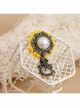 Retro Fashion Christmas Little Snowman Yellow Flowers White Pearl Female Cloth Brooch