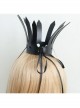 Artificial Leather Retro Fashion Big Crown Queen Fan Personality Exaggerated Black Hairband