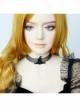 Fashion Halloween Masquerade Retro Black Witch Hat Mesh Female Choker