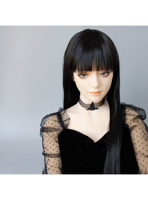 Fashion Halloween Masquerade Retro Black Witch Hat Mesh Female Choker