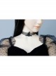 Fashion Halloween Masquerade Retro Black Witch Hat Mesh Female Choker