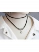 Personality Fashion Love Rhinestone Simple Female Long and Short Black Double Layer Short Necklace