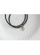Personality Fashion Love Rhinestone Simple Female Long and Short Black Double Layer Short Necklace