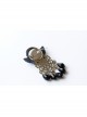Halloween Black Retro Fashion Gothic Drop-Shaped Crystal Angel Female Brooch