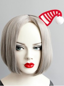 Christmas Creative Fashion Retro Red Christmas Hat White Fur Ball Party Prom Headband