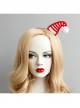 Christmas Creative Fashion Retro Red Christmas Hat White Fur Ball Party Prom Headband