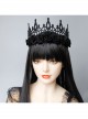 Retro Gothic Halloween Black Rose Flower Grim Reaper Demon Party King Crown Hairband