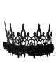 Retro Gothic Halloween Black Rose Flower Grim Reaper Demon Party King Crown Hairband