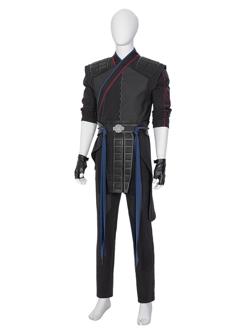 Shang-Chi And The Legend Of The Ten Rings Wen Wu Black Battle Suit Halloween Cosplay Costume Full Set