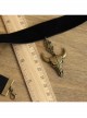 Retro Fashion Simple Bronze Bull Head Flower Black Velvet Rope Female Short Necklace
