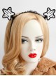 Retro Fashion Sexy Female Birthday Christmas Halloween Party Black Star Lace Headband