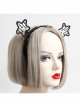 Retro Fashion Sexy Female Birthday Christmas Halloween Party Black Star Lace Headband