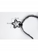 Retro Fashion Sexy Female Birthday Christmas Halloween Party Black Star Lace Headband