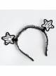 Retro Fashion Sexy Female Birthday Christmas Halloween Party Black Star Lace Headband
