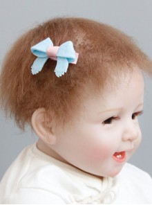 Fashion Cute Bow Children Princess Lady Small Baby All-Inclusive Fabric Duckbill Hairpin