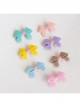 Fashion Cute Bow Children Princess Lady Small Baby All-Inclusive Fabric Duckbill Hairpin