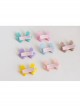 Fashion Cute Bow Children Princess Lady Small Baby All-Inclusive Fabric Duckbill Hairpin