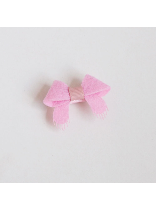 Fashion Cute Bow Children Princess Lady Small Baby All-Inclusive Fabric Duckbill Hairpin