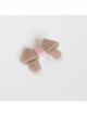 Fashion Cute Bow Children Princess Lady Small Baby All-Inclusive Fabric Duckbill Hairpin