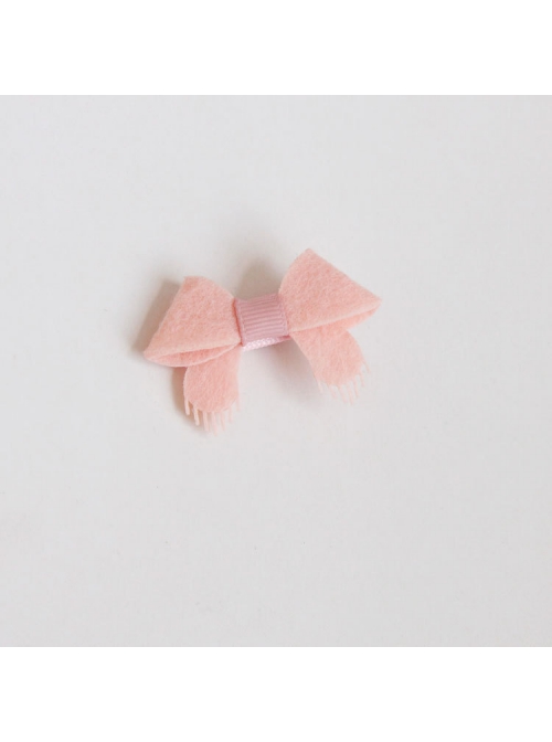 Fashion Cute Bow Children Princess Lady Small Baby All-Inclusive Fabric Duckbill Hairpin
