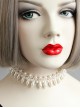 Fashion Elegant Baroque White Imitation Pearl Sexy Handmade Female Short Necklace