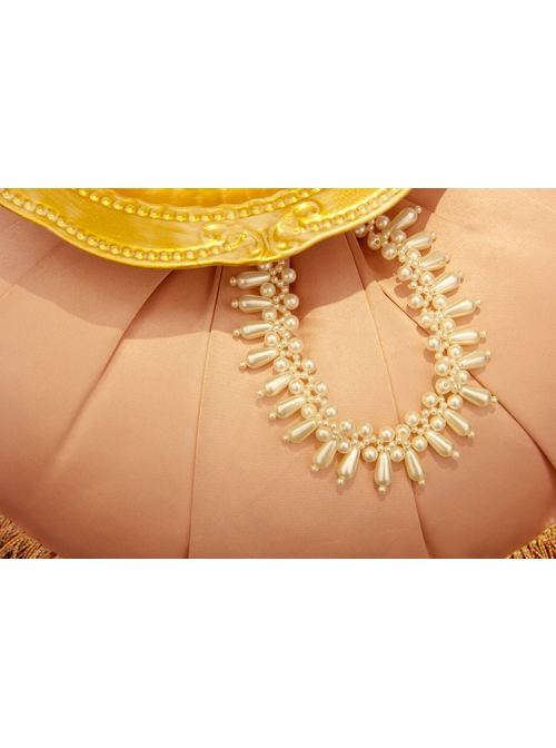 Fashion Elegant Baroque White Imitation Pearl Sexy Handmade Female Short Necklace