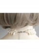 Fashion Elegant Baroque White Imitation Pearl Sexy Handmade Female Short Necklace