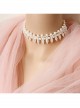 Fashion Elegant Baroque White Imitation Pearl Sexy Handmade Female Short Necklace