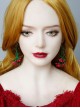 Exaggerated Fashion Personality Christmas Bride Bridesmaid Green Leaves Red Flowers Retro Long Earrings