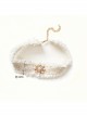 Simple Baroque Fashion Retro Female White Velvet Rope Imitation Pearl Short Necklace