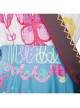 Encanto Mirabel Cute Printing Blue Long Skirt Suit Halloween Cosplay Costume Full Set