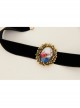 Simple Christmas Female Fashion Retro Personality Black Velvet Short Necklace