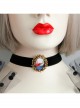 Simple Christmas Female Fashion Retro Personality Black Velvet Short Necklace