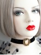 Christmas Retro Fashion Baroque Castle Black Velvet Rope Female Choker