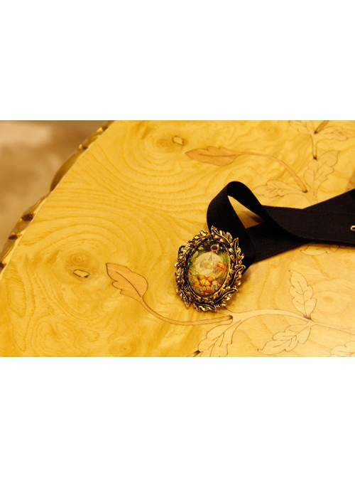 Christmas Retro Fashion Baroque Castle Black Velvet Rope Female Choker