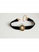 Christmas Retro Fashion Baroque Castle Black Velvet Rope Female Choker