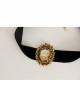 Christmas Retro Fashion Baroque Castle Black Velvet Rope Female Choker