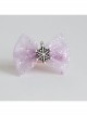 Fashion Cute Snowflake Purple Bow Girl Child Baby Cloth Small Hairpin