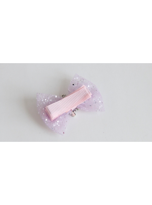 Fashion Cute Snowflake Purple Bow Girl Child Baby Cloth Small Hairpin