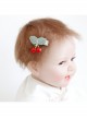 Fashion Children Green Leaves Red Cherry All-Inclusive Sides Female Baby Cute Hairpin