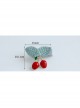 Fashion Children Green Leaves Red Cherry All-Inclusive Sides Female Baby Cute Hairpin