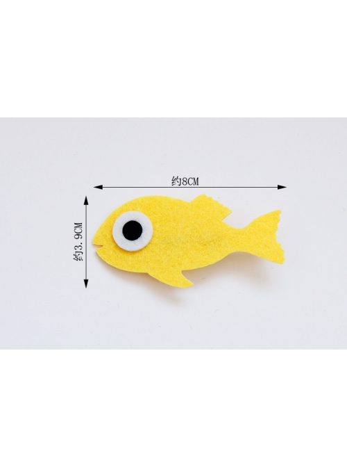Fashion Cute Holiday Cartoon Fish Children Female Baby Fabric Creative Hairpin