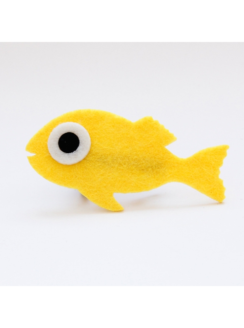 Fashion Cute Holiday Cartoon Fish Children Female Baby Fabric Creative Hairpin