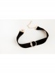 All-Match Retro Fashion Personality Black Velvet Belt Metal Ring Pearl Female Short Necklace