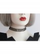 Fashion Retro Personality Simple Female Black Mesh Letter Collar