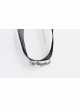 Fashion Retro Personality Simple Female Black Mesh Letter Collar