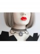 Punk Retro Fashion Personality Black Female Star Tassel Gear Mesh Collar